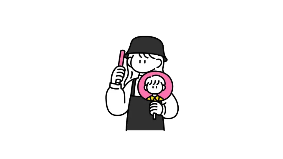 推し活グッズを持っている女の子